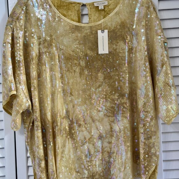 Pilcro by Anthropologie Sequin Top NWT Size Large, Holiday Parties & Nights Out - Picture 12 of 13